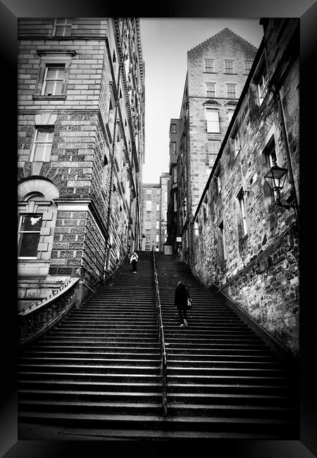 Edinburgh Steps Framed Print by Andy laurence