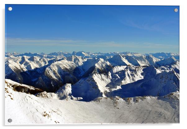 Hochgurgl Obergurgl Tirol Austrian Alps Austria Acrylic by Andy Evans Photos