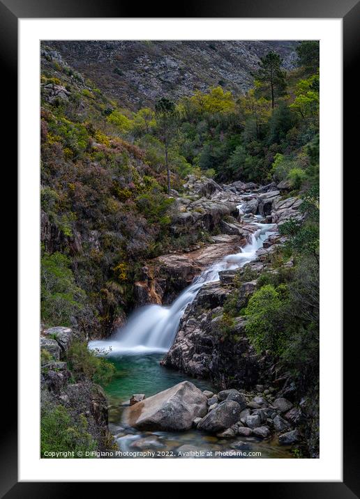 Portela do Homem Waterfall Framed Mounted Print by DiFigiano Photography