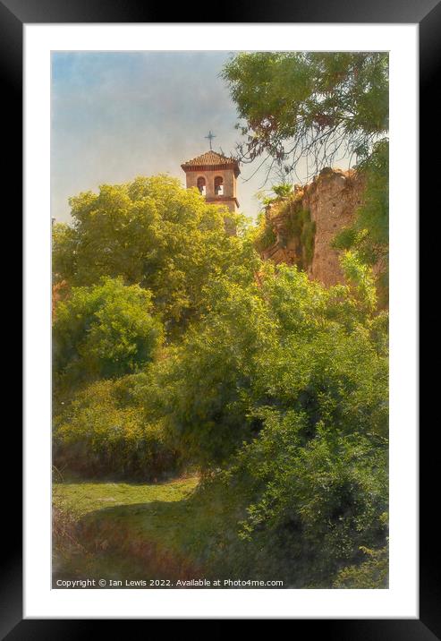 Gardens Below the Palace Walls Framed Mounted Print by Ian Lewis