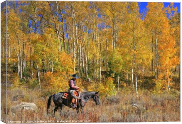Working Cowboy Canvas Print by Donna Kennedy