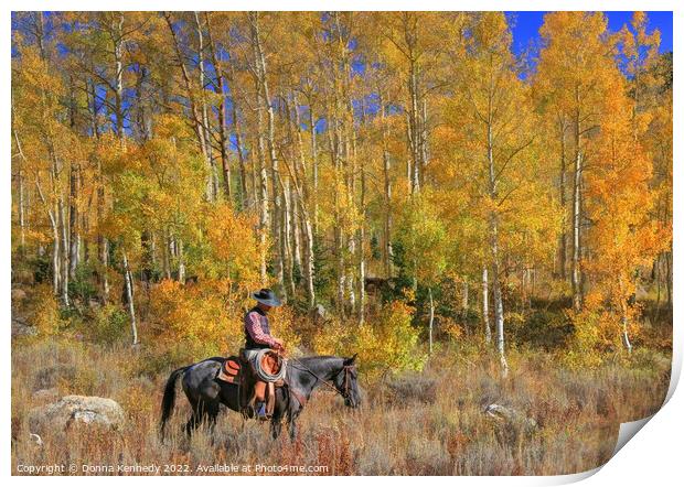 Working Cowboy Print by Donna Kennedy