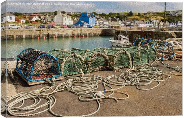 Portpatrick Dumfries and Galloway Oil Painting Canvas Print by Pearl Bucknall