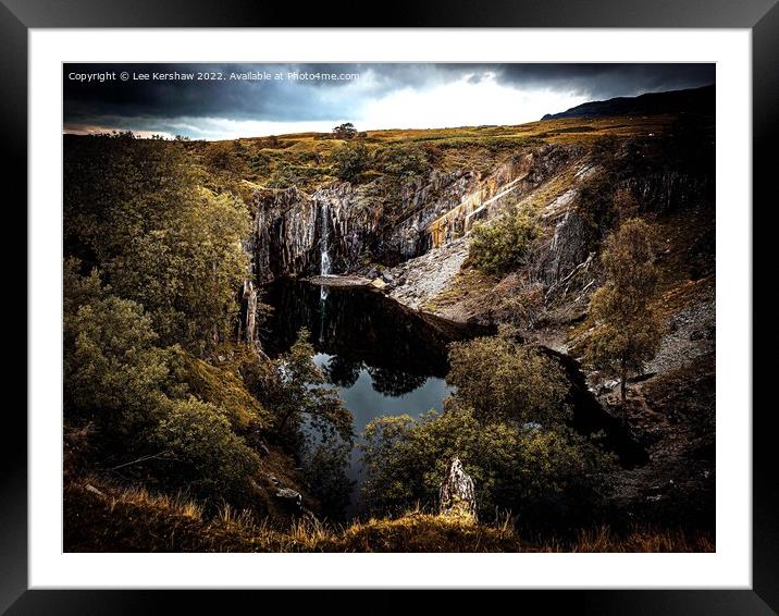 Serene Oasis in Banishead Quarry Framed Mounted Print by Lee Kershaw