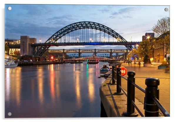 The Tyne Bridge, Newcastle upon Tyne Acrylic by Rob Cole