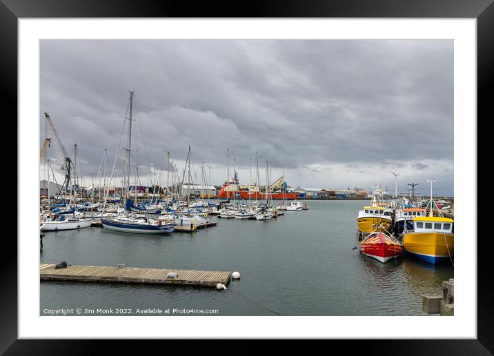 South Harbour, Blyth Framed Mounted Print by Jim Monk