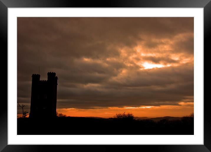 Majestic Sunset at Broadway Tower Framed Mounted Print by Andy Evans Photos