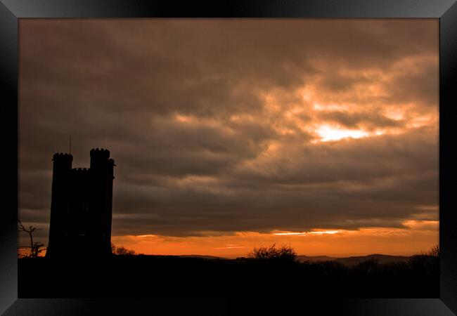 Majestic Sunset at Broadway Tower Framed Print by Andy Evans Photos