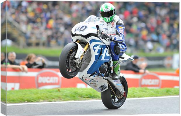 Peter Hickman - Tyco Honda - Cadwell Park 2011 Canvas Print by SEAN RAMSELL