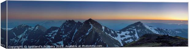 An Teallach panoramic view Canvas Print by Scotland's Scenery