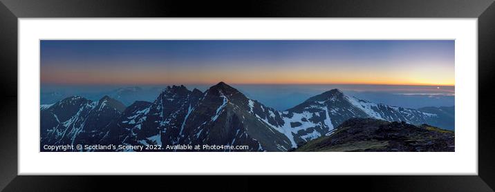 An Teallach panoramic view Framed Mounted Print by Scotland's Scenery