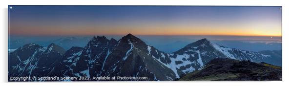 An Teallach panoramic view Acrylic by Scotland's Scenery
