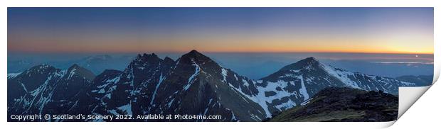 An Teallach panoramic view Print by Scotland's Scenery