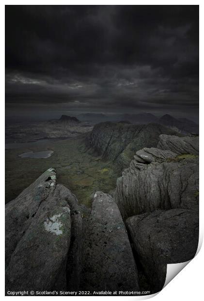 Outdoor stonerock Print by Scotland's Scenery