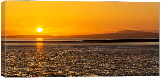 Morecambe Bay sunset from Bolton-le-Sands Canvas Print by Keith Douglas