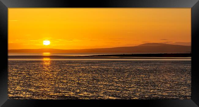 Morecambe Bay sunset from Bolton-le-Sands Framed Print by Keith Douglas