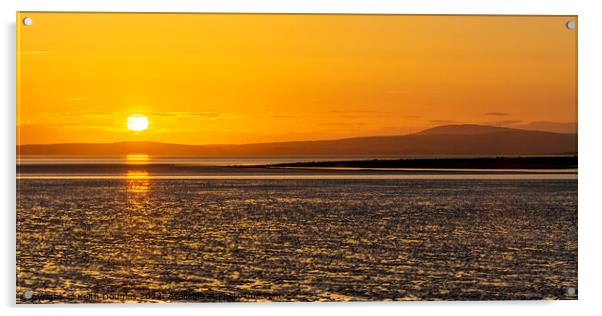 Morecambe Bay sunset from Bolton-le-Sands Acrylic by Keith Douglas