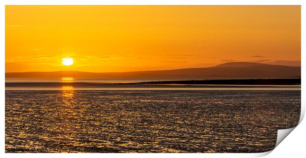 Morecambe Bay sunset from Bolton-le-Sands Print by Keith Douglas