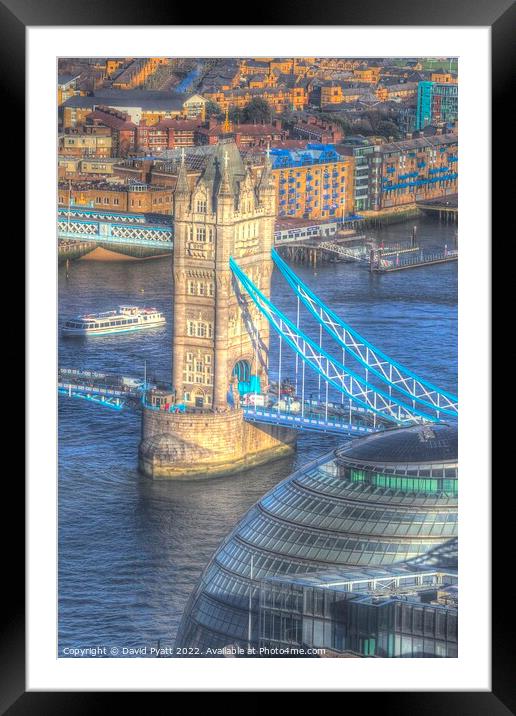 City Hall Tower Bridge London    Framed Mounted Print by David Pyatt