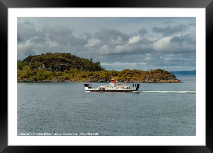 MV Isle of Cumbrae arriving in Tarbert, Scotland Framed Mounted Print by Kasia Design