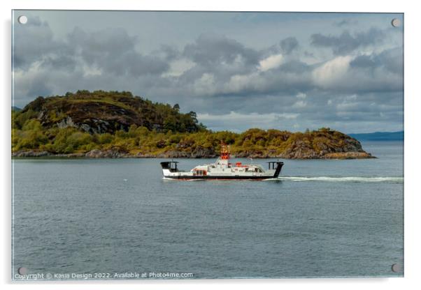 MV Isle of Cumbrae arriving in Tarbert, Scotland Acrylic by Kasia Design