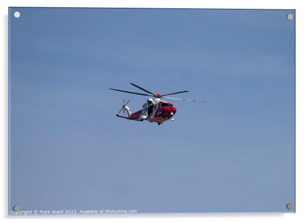 Coastguard Helicopter. Acrylic by Mark Ward