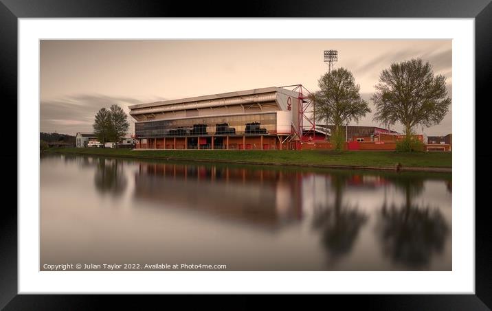The City Ground, Nottingham Framed Mounted Print by Jules Taylor