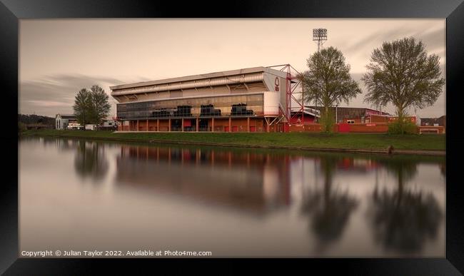The City Ground, Nottingham Framed Print by Jules Taylor