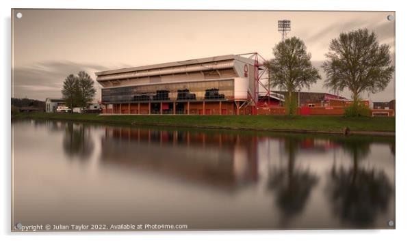 The City Ground, Nottingham Acrylic by Jules Taylor