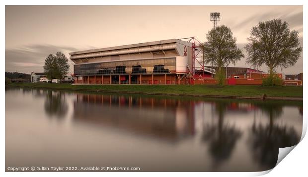 The City Ground, Nottingham Print by Jules Taylor