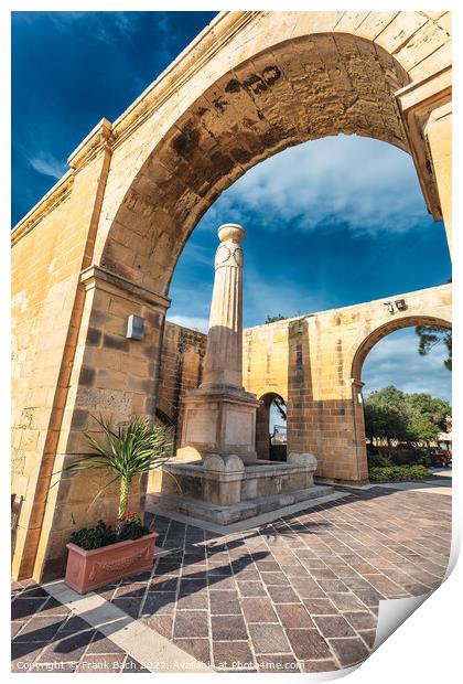 Upper Barakka Gardens in Valletta on Malta Print by Frank Bach
