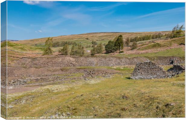 High Skears Lead Mining Remains, Teesdale Canvas Print by Richard Laidler
