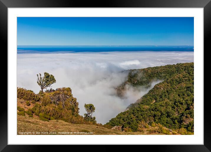 Above The Clouds, Madeira Framed Mounted Print by Jim Monk