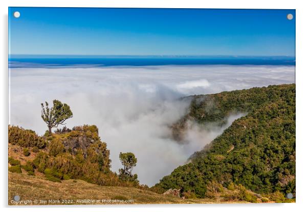 Above The Clouds, Madeira Acrylic by Jim Monk
