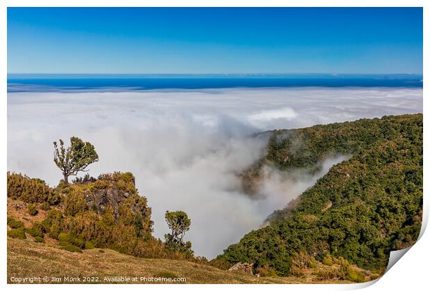 Above The Clouds, Madeira Print by Jim Monk