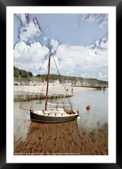 Tranquil Yacht Haven Framed Mounted Print by Roger Mechan
