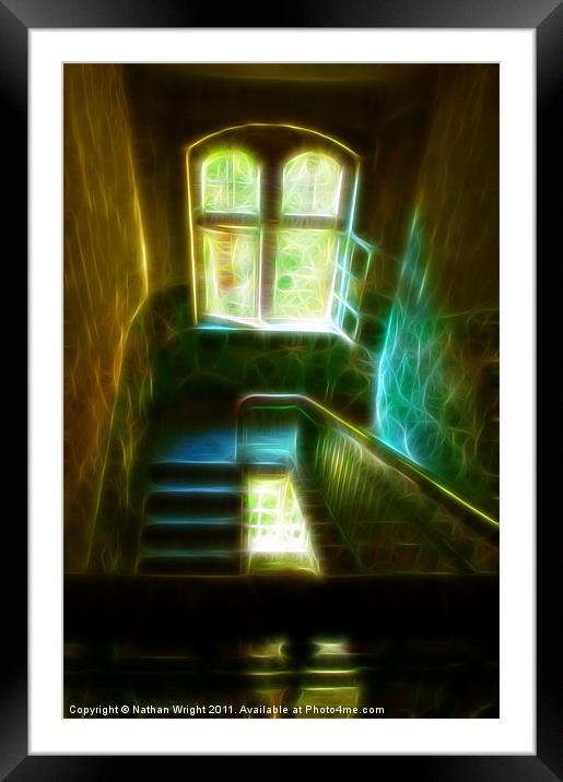 Ghost stairs Framed Mounted Print by Nathan Wright
