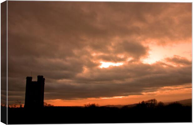 Majestic Sunset Over Iconic Broadway Tower Canvas Print by Andy Evans Photos
