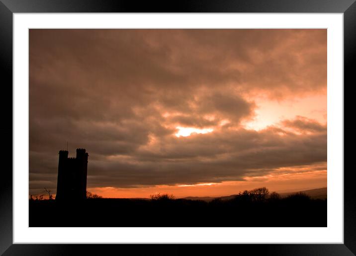 Majestic Sunset Over Iconic Broadway Tower Framed Mounted Print by Andy Evans Photos
