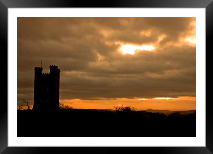 Broadway Tower Sunset Cotswolds Worcestershire Framed Mounted Print by Andy Evans Photos