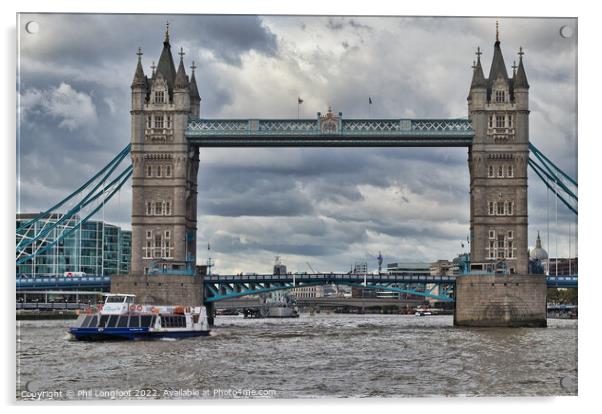 Tower Bridge London Acrylic by Phil Longfoot