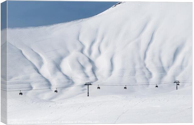 Snowy slopes Canvas Print by Andrei Bortnikau