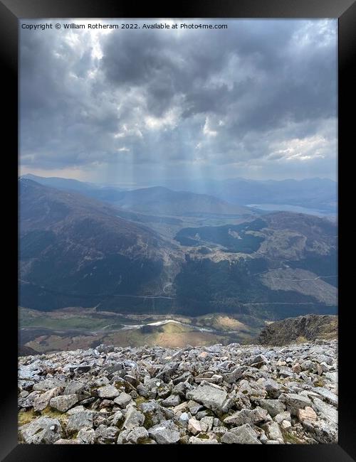 Light Through Clouds Framed Print by William Rotheram