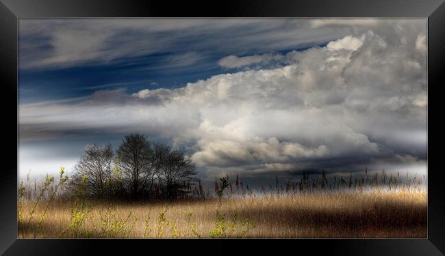 Low storm clouds  Framed Print by paul holt