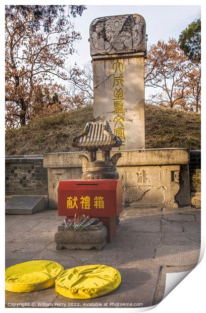 Confucius Grave Shandong Province China Print by William Perry