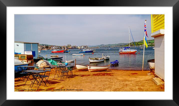 Teignmouth Back Beach High Tide Framed Mounted Print by Peter F Hunt