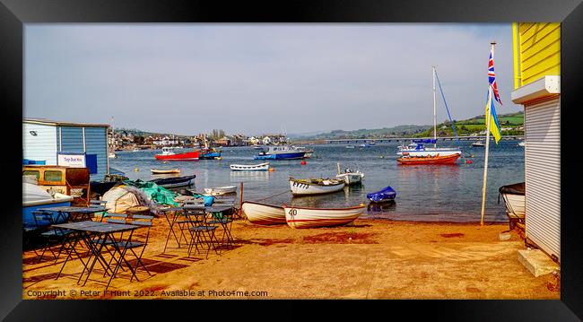 Teignmouth Back Beach High Tide Framed Print by Peter F Hunt