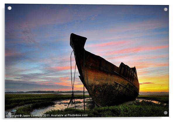Sunrise At Fleetwood marsh Acrylic by Jason Connolly