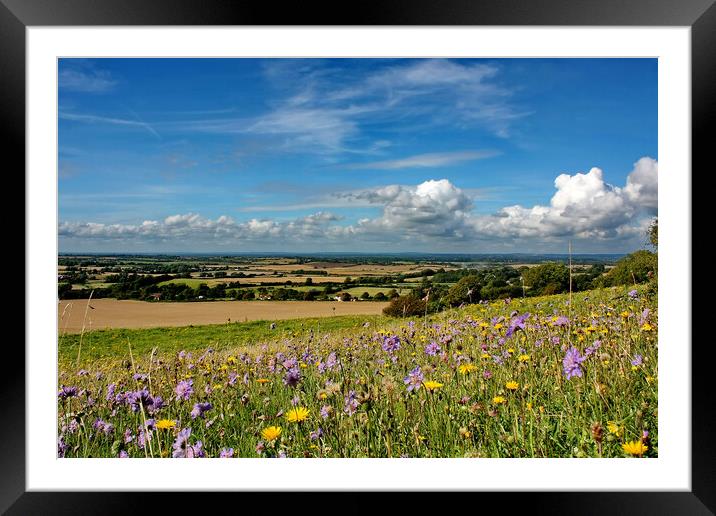 Sussex Downs - Wilmington Framed Mounted Print by Phil Clements