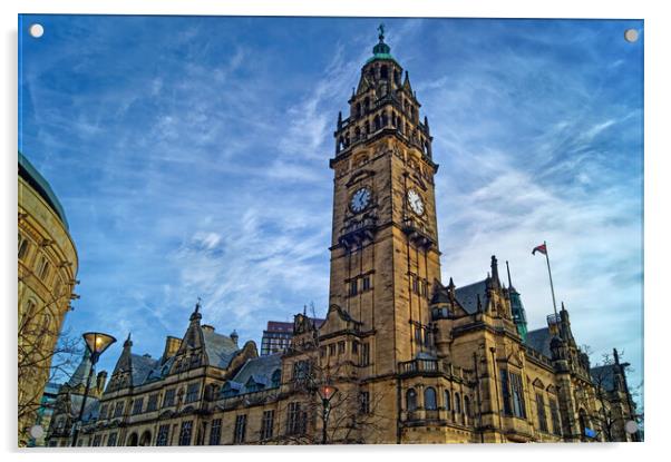  Sheffield Town Hall,  South Yorkshire  Acrylic by Darren Galpin